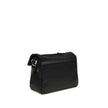 Black Polyamide Shoulder BagExplore medium Shoulder Bag by Prada is made of Re-Nylon and finished with metal details. It features a front zippered pocket, enameled triangle logo flap, and zipper and strap closure. The interior, also made of Re-Nylon, incl