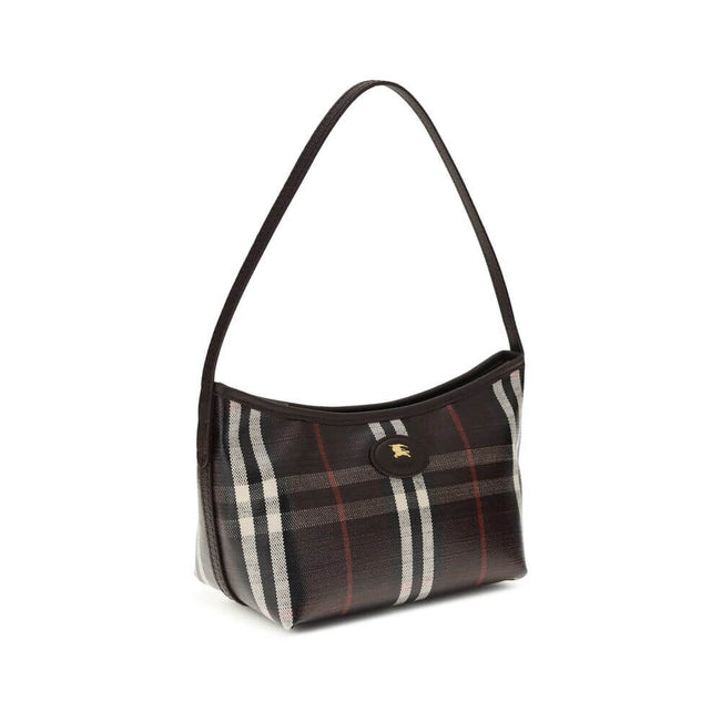 Multicolor Cotton WalletHighlands mini Shoulder Bag by Burberry is a lightweight and compact design embellished with the Knight Stamp, a historic archival pattern from the 1980s. Featuring a slim leather shoulder strap, it has a zipper closure, hand-paint