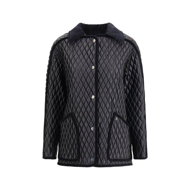 Black Polyamide Full-Length JacketThe Floriston Jacket by Burberry is crafted from quilted nylon with lightweight padding, combining functionality and contemporary style. Featuring a cropped, comfortable silhouette, it includes a shirt collar and a front