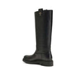 Black Calf Leather Bos Taurus Ankle BootsFilo High Boots by Fendi combine elegance and character in a bold and sophisticated design. Crafted from calfskin leather, they stand out for the embossed FF motif that wraps the shaft, embellished with a logo in m