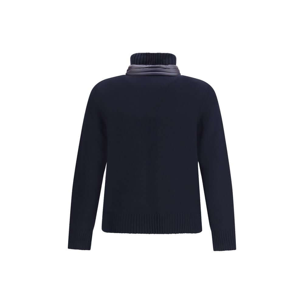 Panelled JacketThe panelled Jacket by Moncler Grenoble crafted from a wool blend, featuring a down-feather padded design that alternates quilted sections with knitted panels. It comes with a high neck, front zip fastening, long sleeves, and ribbed cuffs a