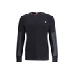 Black Polyamide SweatshirtThe panelled Sweater by Moncler Grenoble combines technical performance with refined craftsmanship. Made from a soft wool blend with padded inserts, it features a knitted construction enhanced by contrasting technical panels that