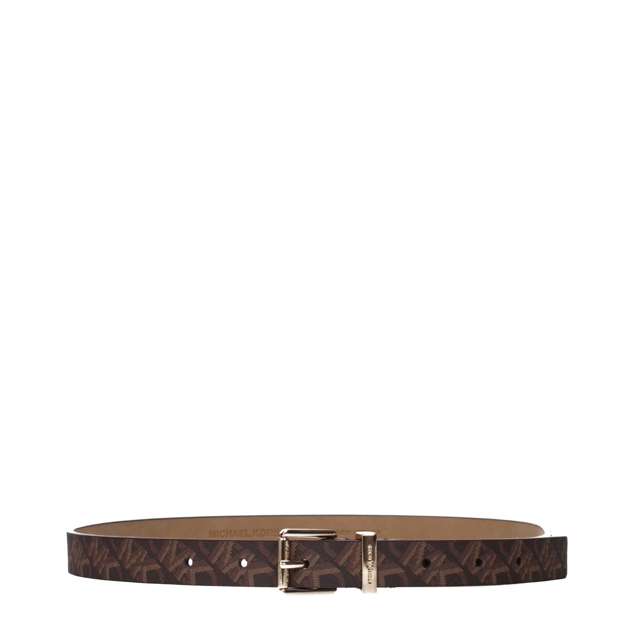 Brown Fabric Regular BeltDescription: The product with MPN 559148205 and code F85090 fabric in brown is a belts designed by Michael Kors. It has features like logo. Additional Info: Color details: Gold Belt height: 2 cm Closing type: Buckle Closure MPN: 5