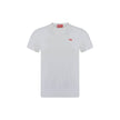 White Cotton T-ShirtCotton T-Shirt by Diesel, ribbed crew neck, iconic contrasting brand monogram at front, monochrome pattern, regular fit Season: AW25 Composition: GENERAL 100% Cotton MADE IN INDIAWhite Cotton T-Shirt${tagsDieselAulae White Cotton T-Shi