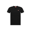 Black Cotton T-ShirtCotton T-Shirt by Diesel, ribbed crew neck, iconic contrasting brand monogram at front, monochrome pattern, regular fit Season: AW25 Composition: GENERAL 100% Cotton MADE IN INDIABlack Cotton T-Shirt${tagsDieselAulae Black Cotton T-Shi