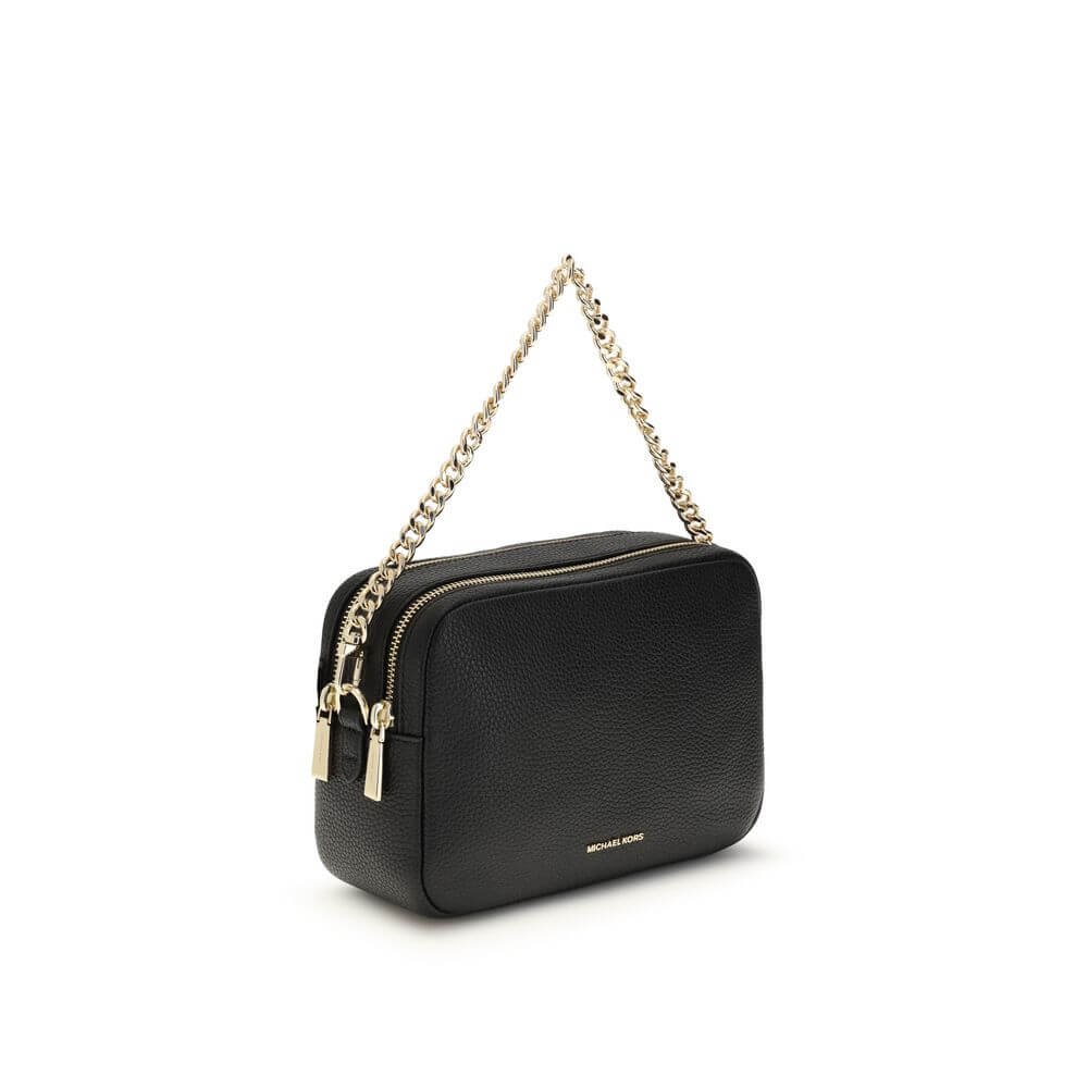 Black Calf Leather Bos Taurus Shoulder BagThe Bryant Bag by Michael Kors combines style and functionality in a refined design. There is an open pocket on the back, while the zip closure ensures security. It features a top handle and a removable, adjustabl