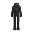 Black Polyester JumpsuitThe padded ski Suit by Moncler Grenoble combines technical precision with refined aesthetics. Filled with down for superior warmth and lightness, it features a front zip closure, adjustable drawstring hood, and a removable belt to