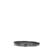 Black Calf Leather Bos Taurus Regular BeltReversible leather Belt by Ferragamo is made of soft calfskin and features a two-tone construction designed to offer maximum versatility. The geometric buckle with ruthenium finish is embellished with the signatur