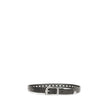 Black Calf Leather Bos Taurus Regular BeltLeather Belt by Etro stands out for its perforated details and refined style. It is complemented by metal elements with a silver finish and engraved workmanship, adding a sophisticated, handcrafted touch to the ac