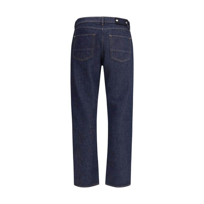 Blue Cotton Cropped JeansThe Stone Island Denim-Rinsed Jeans offer a refined take on a wardrobe essential, featuring a dark wash and distinctive contrast stitching. Crafted from durable denim, they include a regular waist with belt loops, button fastening