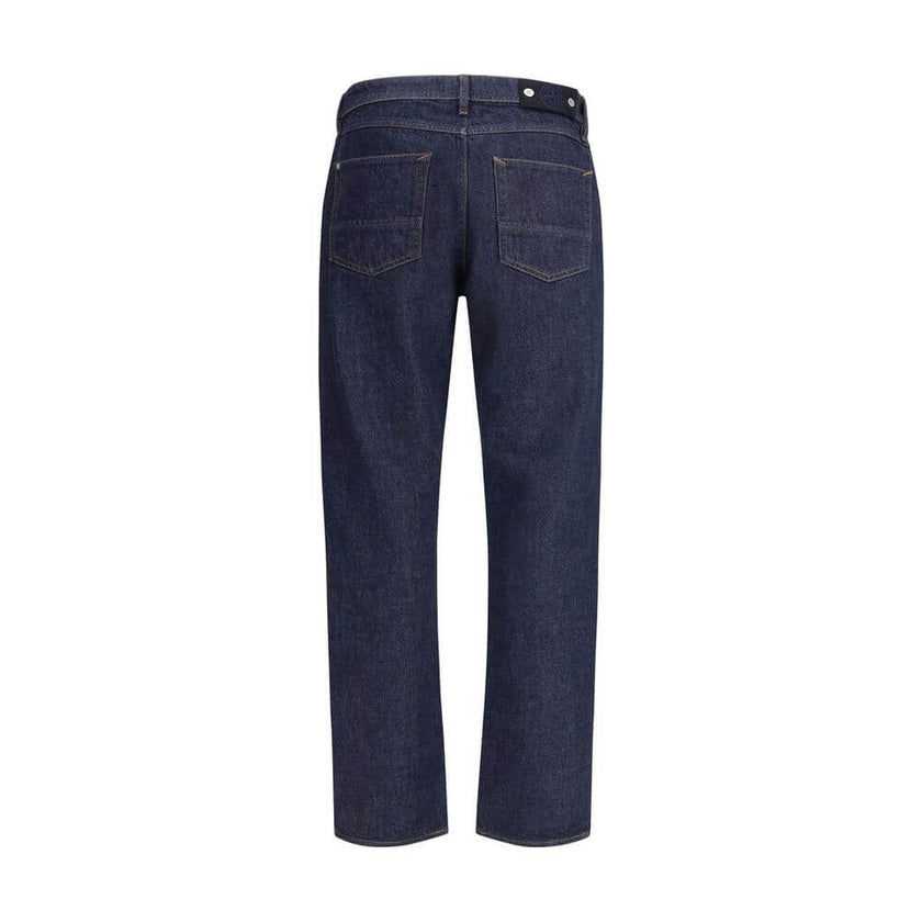 Blue Cotton Cropped JeansThe Stone Island Denim-Rinsed Jeans offer a refined take on a wardrobe essential, featuring a dark wash and distinctive contrast stitching. Crafted from durable denim, they include a regular waist with belt loops, button fastening