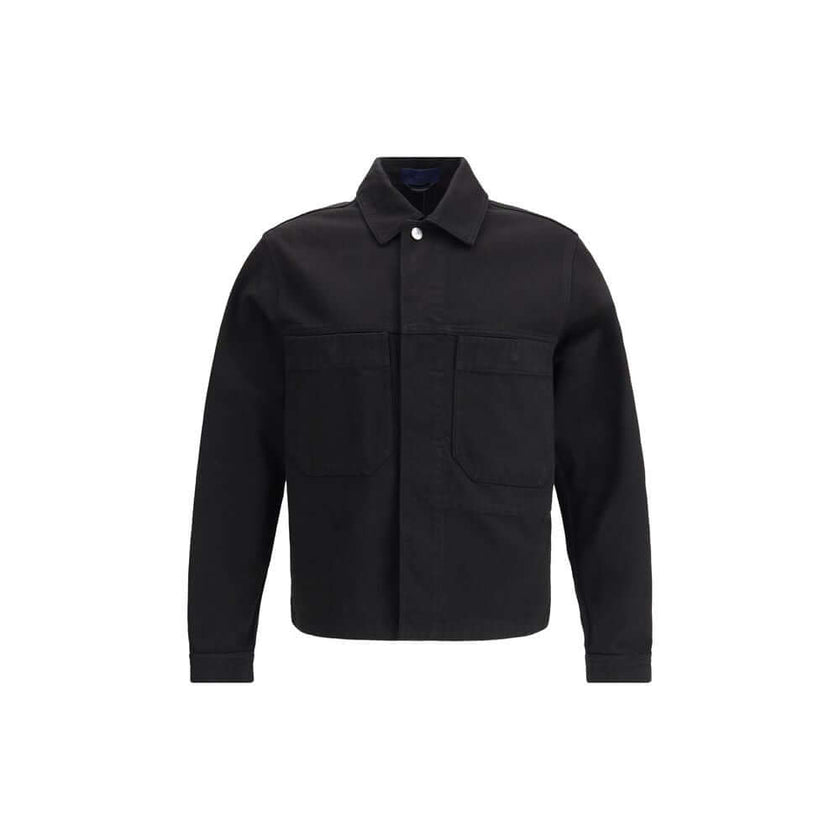 Black Cotton CoatThe Stone Island cotton Shirt is crafted with an essential design enriched by functional details. Chest patch pockets and snap button fastening give it a modern, utilitarian edge, while the iconic sleeve logo on the left arm completes the
