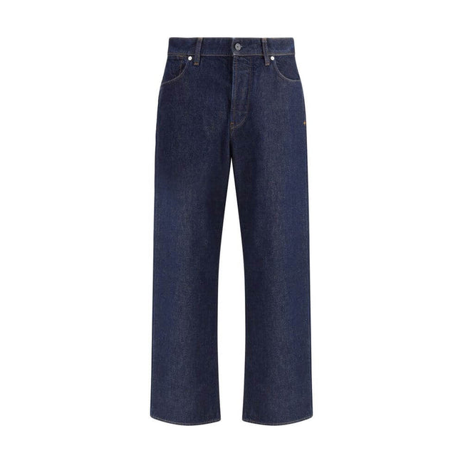 Blue Cotton Straight-Leg JeansThe Stone Island Denim-Rinsed Jeans are a timeless essential. Designed with a button closure, belt loops, and a classic 5-pocket construction, they feature contrast stitching, a straight hem, and a logo patch at the back. The