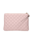 Pink Leather Clutch BagDescription: The product with MPN 10155791A039121PV4V and code F85126 leather in pink is a clutches designed by Versace. It has features like front detail, removable handle.Pink Leather Clutch Bag${tagsVersaceAulae Pink Leather Clut