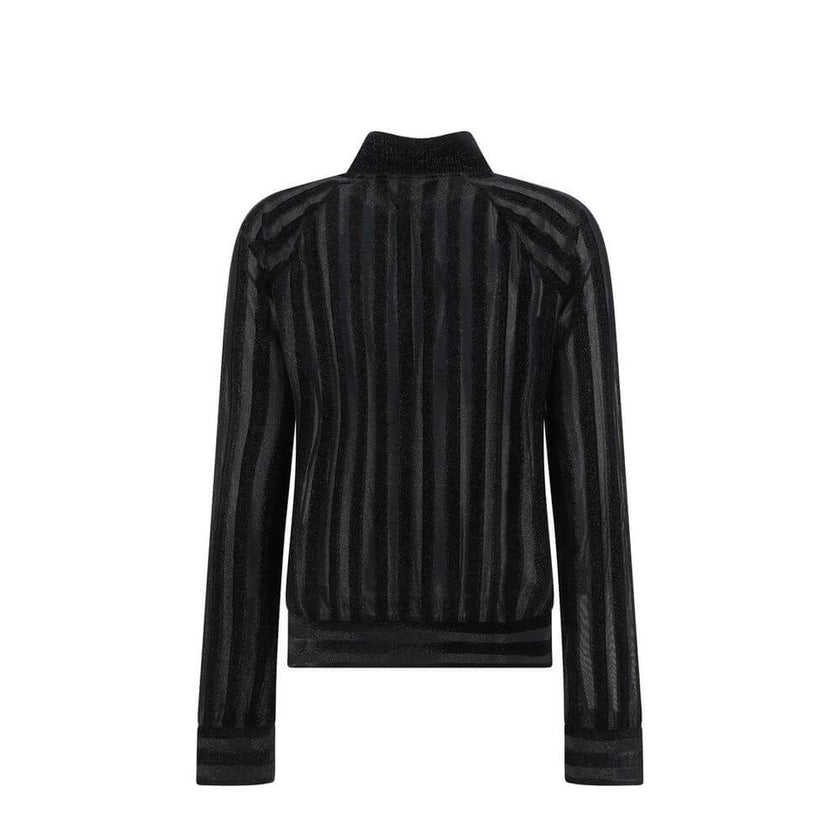 Black Elastane SweatshirtDescription: – Composition: 10% Elastane 90% Polyester – Long sleeves – Ribbed trims – Semi-transparent – Hand wash – Front crystal logo detail – Made in France – Gender: WOMEN –Black Elastane Sweatshirt${tagsBalmainAulae Black El