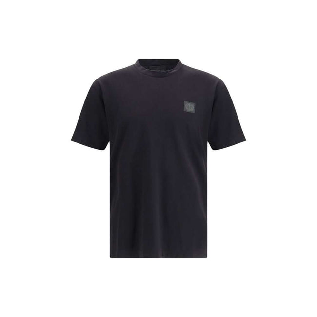 Black Cotton T-ShirtThe Stone Island crew-neck T-shirt elevates a wardrobe essential with the brand’s signature approach. Crafted from cotton crêpe jersey, it features a garment-dyed finish, giving each piece unique depth of color. Designed with a slim fi