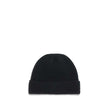 Black Fleece Wool BeaniePrada’s beanie Hat with logo plaque is an essential accessory with distinctive character. Made with ribbed lapels for a snug and comfortable fit, it is embellished with the iconic triangular side plaque, a symbol of the brand’s min