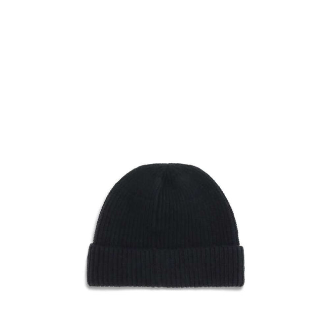 Black Fleece Wool BeaniePrada’s beanie Hat with logo plaque is an essential accessory with distinctive character. Made with ribbed lapels for a snug and comfortable fit, it is embellished with the iconic triangular side plaque, a symbol of the brand’s min