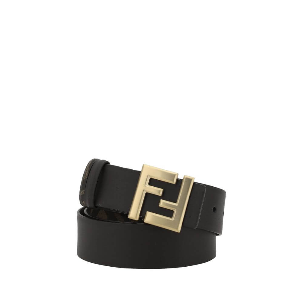 Brown Calf Leather Bos Taurus Regular BeltThe Fendi FF Logo reversible Belt is a versatile and classy accessory. Crafted from smooth leather, it offers two looks in one: on one side, the FF pattern printed with the brand’s iconic logo, while on the other,