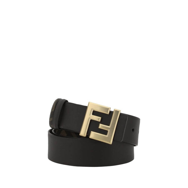 Brown Calf Leather Bos Taurus Regular BeltThe Fendi FF Logo reversible Belt is a versatile and classy accessory. Crafted from smooth leather, it offers two looks in one: on one side, the FF pattern printed with the brand’s iconic logo, while on the other,