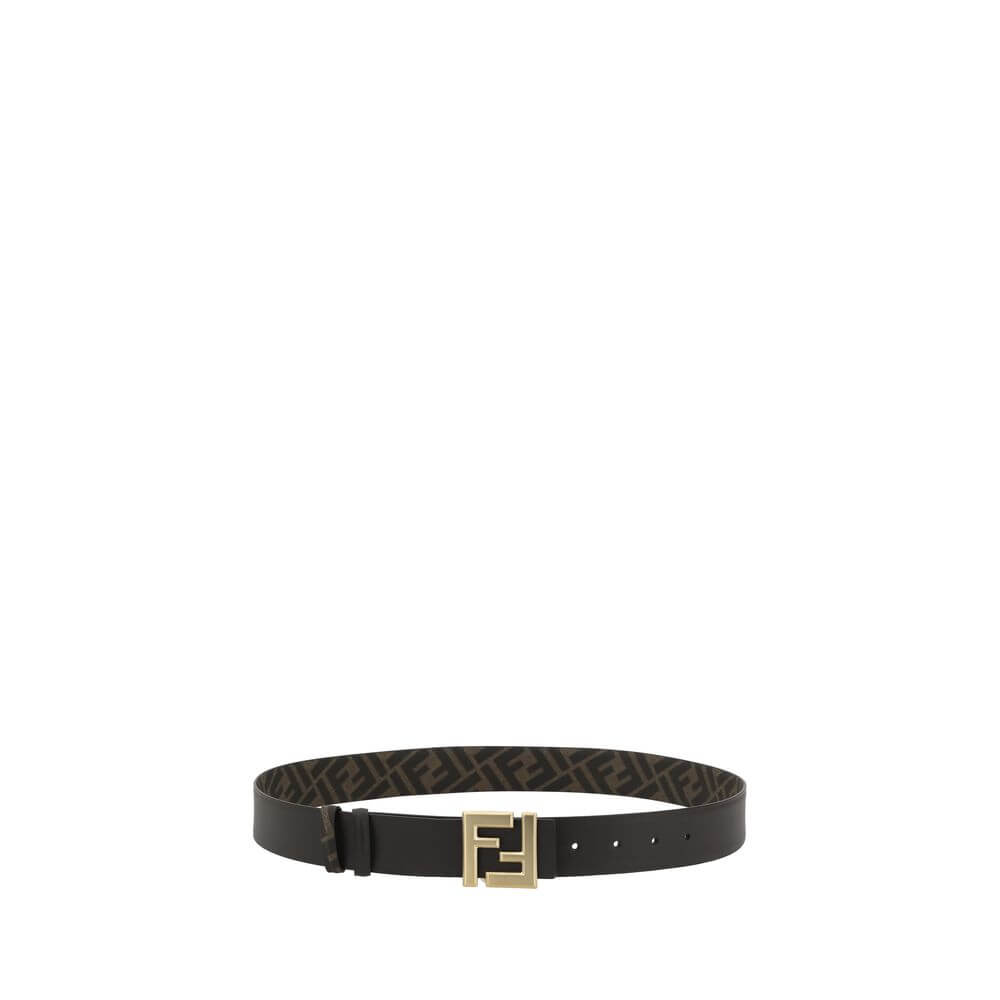 Brown Calf Leather Bos Taurus Regular BeltThe Fendi FF Logo reversible Belt is a versatile and classy accessory. Crafted from smooth leather, it offers two looks in one: on one side, the FF pattern printed with the brand’s iconic logo, while on the other,