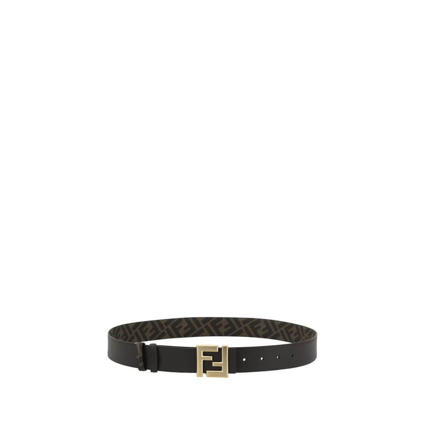 Brown Calf Leather Bos Taurus Regular BeltThe Fendi FF Logo reversible Belt is a versatile and classy accessory. Crafted from smooth leather, it offers two looks in one: on one side, the FF pattern printed with the brand’s iconic logo, while on the other,