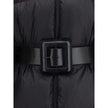 Black Polyamide Jackets And CoatThe Belted Hourglass Short Puffer reflects Balenciaga’s sculptural and contemporary vision. Crafted from lightweight technical fabric, it features a precisely constructed hourglass silhouette and a high stand-up collar that