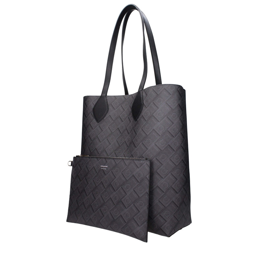 Black Leather Shoulder BagDescription: The product with MPN 2416800779428 and code F84671 leather in black is a shoulder bags designed by Salvatore Ferragamo. It has features like front logo, removable inner clutch, double face, logo, print which can vary