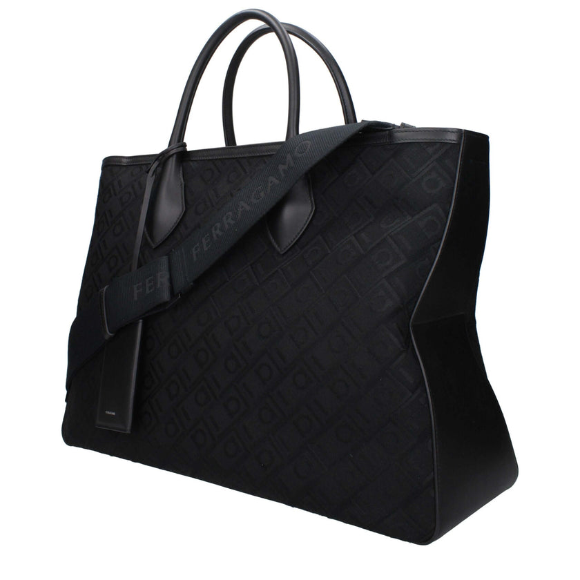 Black Fabric HandbagDescription: The product with MPN 2414100777410 and code F84822 fabric in black is a handbags designed by Salvatore Ferragamo. It has features like front detail, removable details, logo, adjustable shoulder, removable shoulder.Black Fa