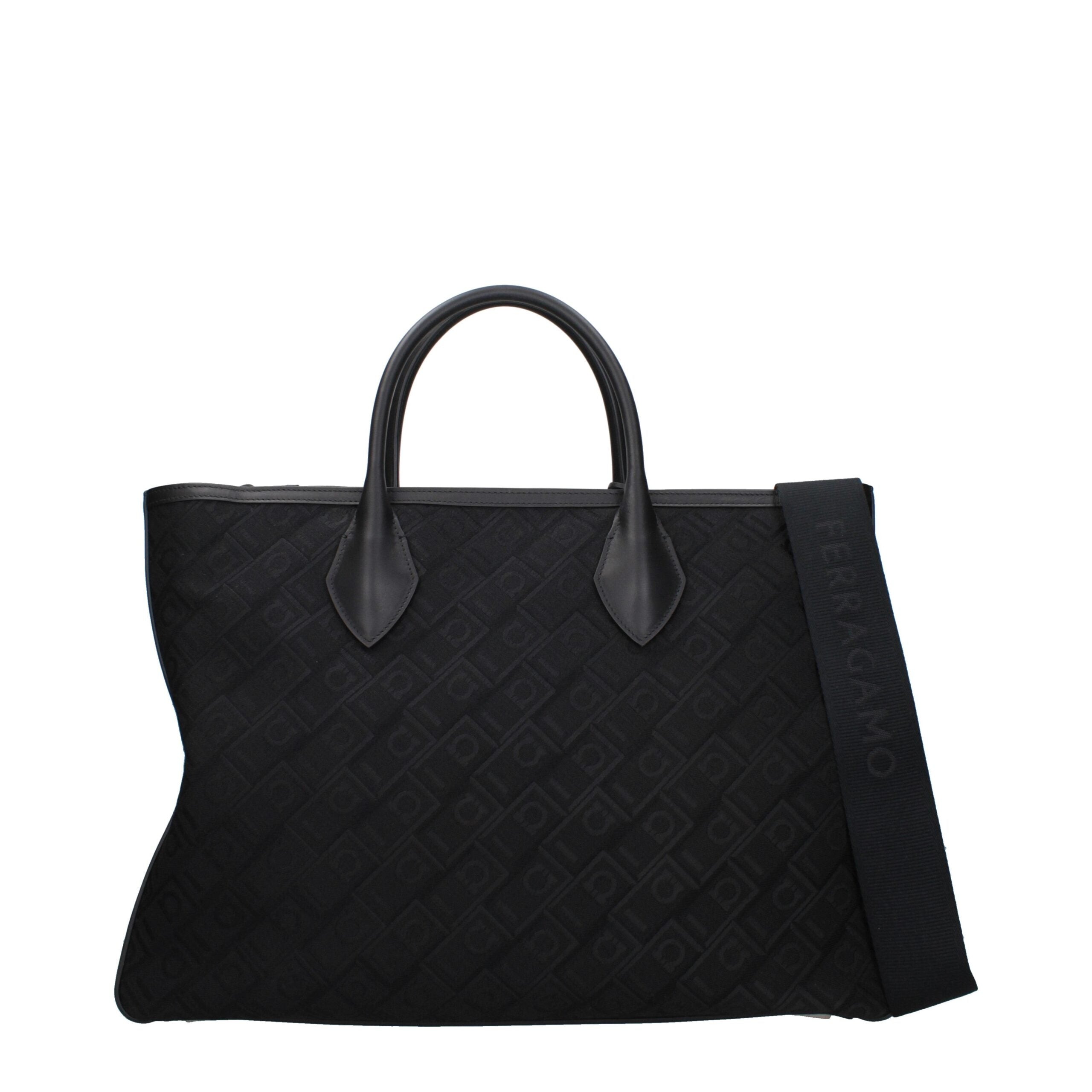 Salvatore Ferragamo Handtasche aus schwarzem Stoff