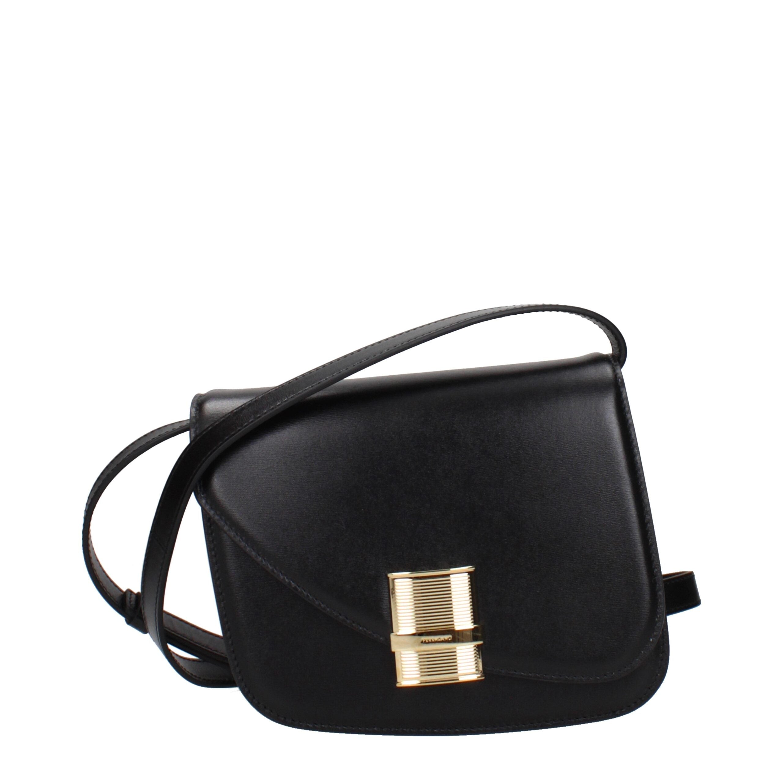 Black Leather Crossbody BagDescription: The product with MPN 2159710769385 and code F82866 leather in black is a crossbody bags designed by Salvatore Ferragamo. It has features like front logo, adjustable shoulder, removable shoulder.Black Leather Crossbo