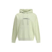 Green Cotton SweatshirtThe logo-embroidered Hoodie by Off-White brings a signature twist to classic streetwear. Crafted in soft cotton, it features a drawstring hood, kangaroo pocket, long sleeves, and ribbed cuffs, blending everyday comfort with contempo