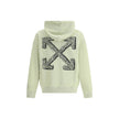 Green Cotton SweatshirtThe logo-embroidered Hoodie by Off-White brings a signature twist to classic streetwear. Crafted in soft cotton, it features a drawstring hood, kangaroo pocket, long sleeves, and ribbed cuffs, blending everyday comfort with contempo