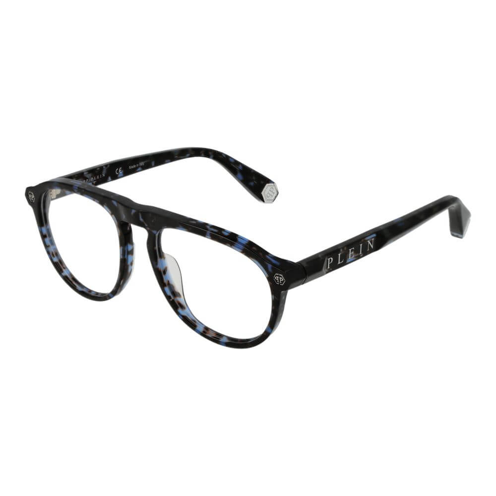 Blue Cellulose Acetate Glasses (Frames)Gender Men Main color Blue Frame color Blue Frame material Cellulose Acetate Rim Style Full-Rim Lenses Color Demo glasses Lenses Material Plastic Lenses Effect No Extra Lenses Height 46 Bridge width 18 Frame width 14