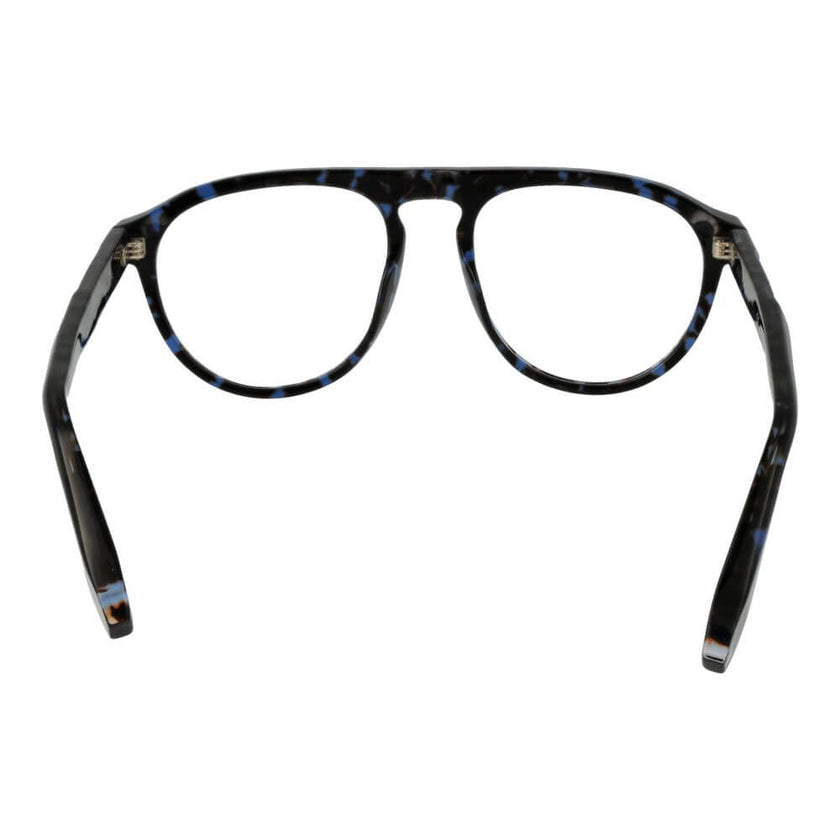 Blue Cellulose Acetate Glasses (Frames)Gender Men Main color Blue Frame color Blue Frame material Cellulose Acetate Rim Style Full-Rim Lenses Color Demo glasses Lenses Material Plastic Lenses Effect No Extra Lenses Height 46 Bridge width 18 Frame width 14