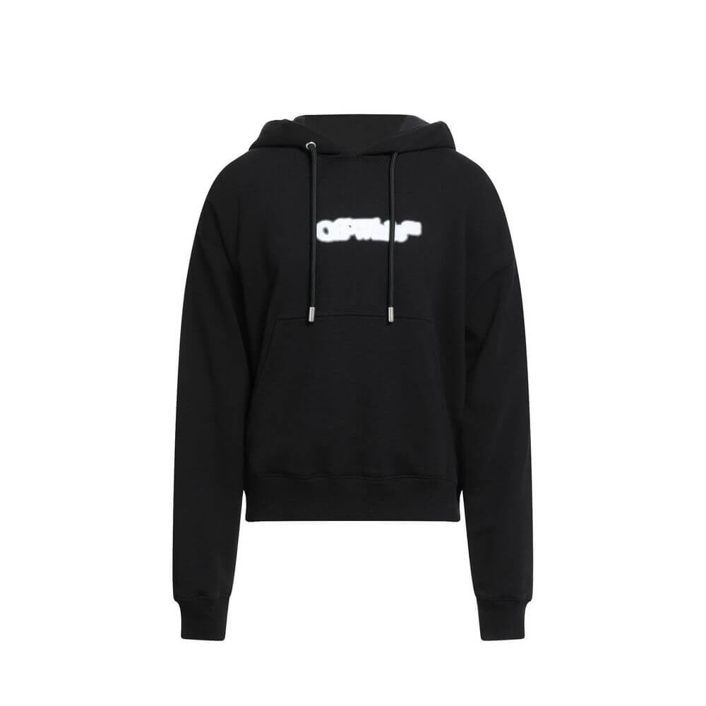 Black Cotton SweatshirtDescription: – Composition: 100% Cotton – Long sleeves – Ribbed trims – Drawstring hood – Kangaroo pocket – Contrast logo print – Made in Portugal – Gender: MEN –Black Cotton Sweatshirt${tagsOff-WhiteAulae Black Cotton Sweatshirt Of