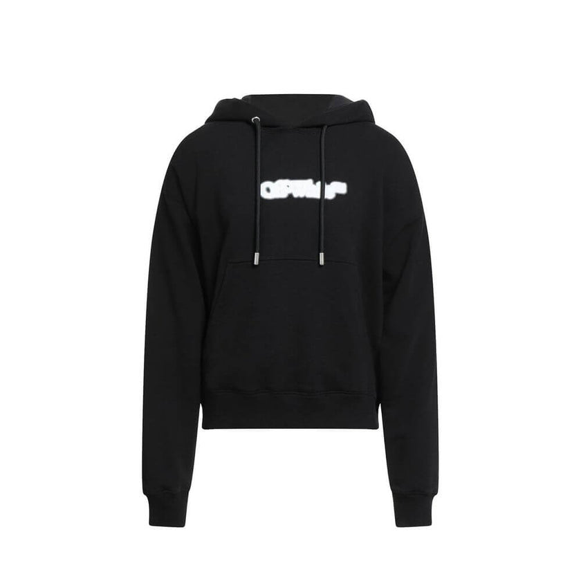 Black Cotton SweatshirtDescription: – Composition: 100% Cotton – Long sleeves – Ribbed trims – Drawstring hood – Kangaroo pocket – Contrast logo print – Made in Portugal – Gender: MEN –Black Cotton Sweatshirt${tagsOff-WhiteAulae Black Cotton Sweatshirt Of