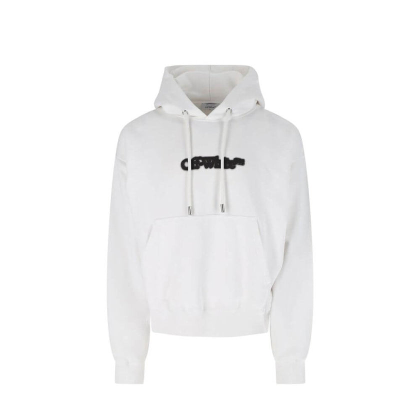 White Cotton SweatshirtDescription: – Composition: 100% Cotton – Long sleeves – Ribbed trims – Drawstring hood – Kangaroo pocket – Contrast logo print – Made in Portugal – Gender: MEN –White Cotton Sweatshirt${tagsOff-WhiteAulae White Cotton Sweatshirt Of