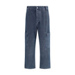 Blue Cotton Jeans DenimThe Le Cargo De-Nîmes Carré Jeans by Jacquemus reinterpret denim with a sculptural and contemporary approach. The wide, straight-leg cut pairs with functional details such as cargo pockets on the leg and back patch pockets featuring