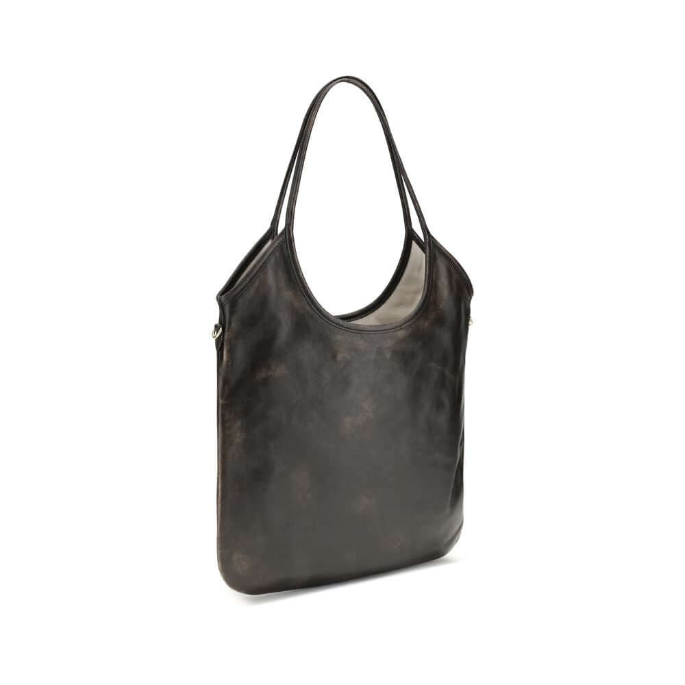 Brown Calf Leather Bos Taurus Shoulder BagIvy Shoulder Bag by Miu Miu made of soft, worn-effect leather features a double flat handle that allows comfortable shoulder carrying .The brand’s logo stands out on the front adding an iconic touch. The unlined i