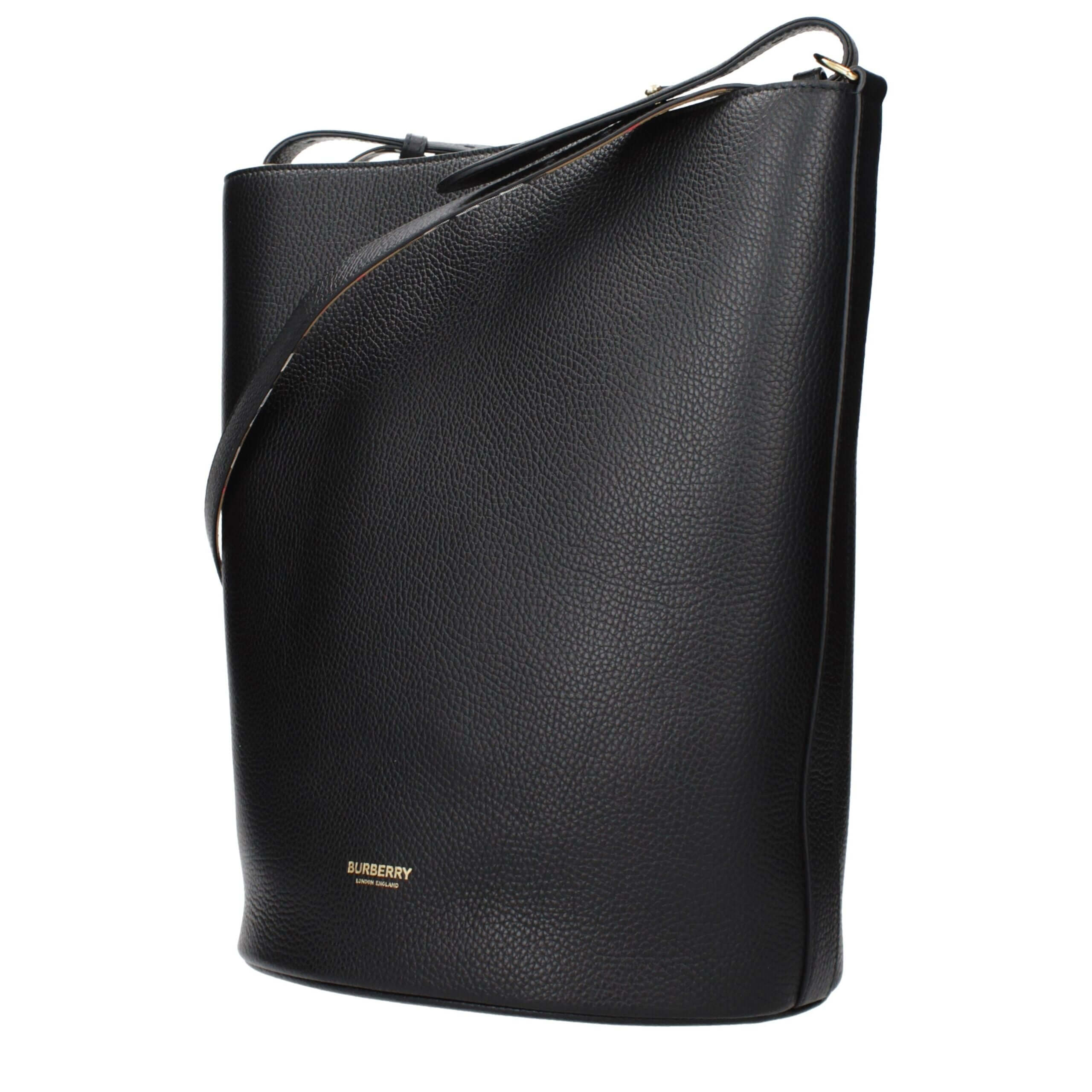 Black Leather HandbagDescription: The product with MPN 8084036 and code F85146 leather in black is a handbags designed by Burberry. It has features like front logo, removable handle, adjustable shoulder, removable shoulder.Black Leather Handbag${tagsBurbe