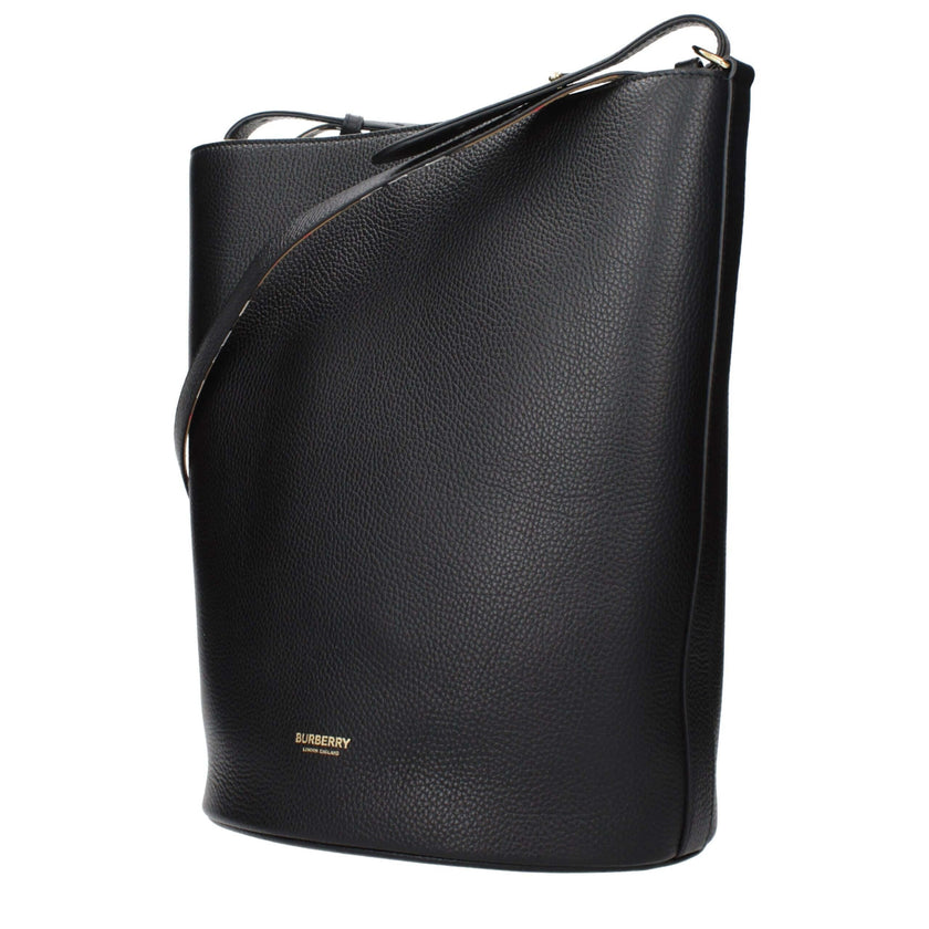 Black Leather HandbagDescription: The product with MPN 8084036 and code F85146 leather in black is a handbags designed by Burberry. It has features like front logo, removable handle, adjustable shoulder, removable shoulder.Black Leather Handbag${tagsBurbe