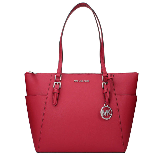 Red Leather Shoulder BagDescription: The product with MPN 35F0SCFT3LDKRASPBERRY and code F85168 leather in red is a shoulder bags designed by Michael Kors. It has features like front logo, front detail, removable details.Red Leather Shoulder Bag${tagsMich