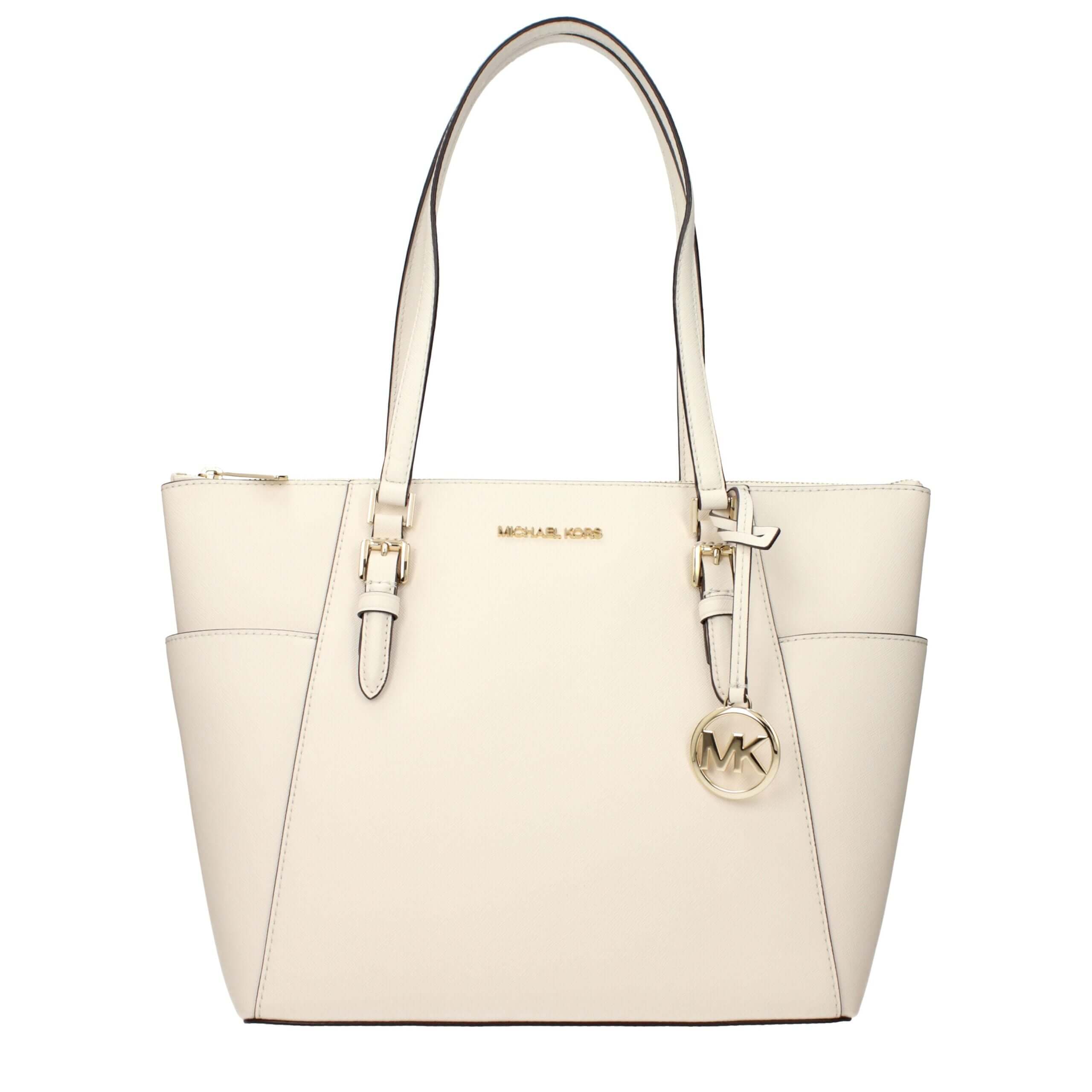 Beige Leather Shoulder BagDescription: The product with MPN 35T0GCFT7LLTCREAM and code F85167 leather in beige is a shoulder bags designed by Michael Kors. It has features like front logo, front detail, removable details.Beige Leather Shoulder Bag${tagsMi
