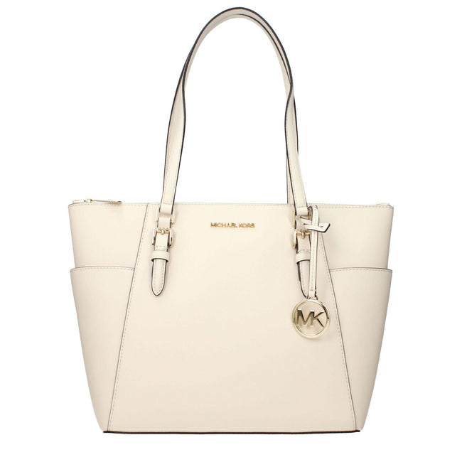 Beige Leather Shoulder BagDescription: The product with MPN 35T0GCFT7LLTCREAM and code F85167 leather in beige is a shoulder bags designed by Michael Kors. It has features like front logo, front detail, removable details.Beige Leather Shoulder Bag${tagsMi