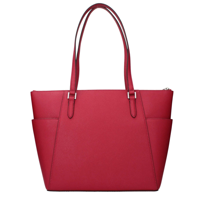 Red Leather Shoulder BagDescription: The product with MPN 35F0SCFT3LDKRASPBERRY and code F85168 leather in red is a shoulder bags designed by Michael Kors. It has features like front logo, front detail, removable details.Red Leather Shoulder Bag${tagsMich