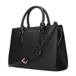 Black Fabric HandbagDescription: The product with MPN 35S3G6HS2LBLACK and code F85169 fabric in black is a handbags designed by Michael Kors. It has features like front logo, removable details, adjustable shoulder, removable shoulder, divider inner pocket