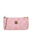 Pink Fabric Crossbody BagDescription: The product with MPN 10155411A159111P56V and code F84035 fabric in pink is a crossbody bags designed by Versace. It has features like front detail, removable shoulder.Pink Fabric Crossbody Bag${tagsVersaceAulae Pink F