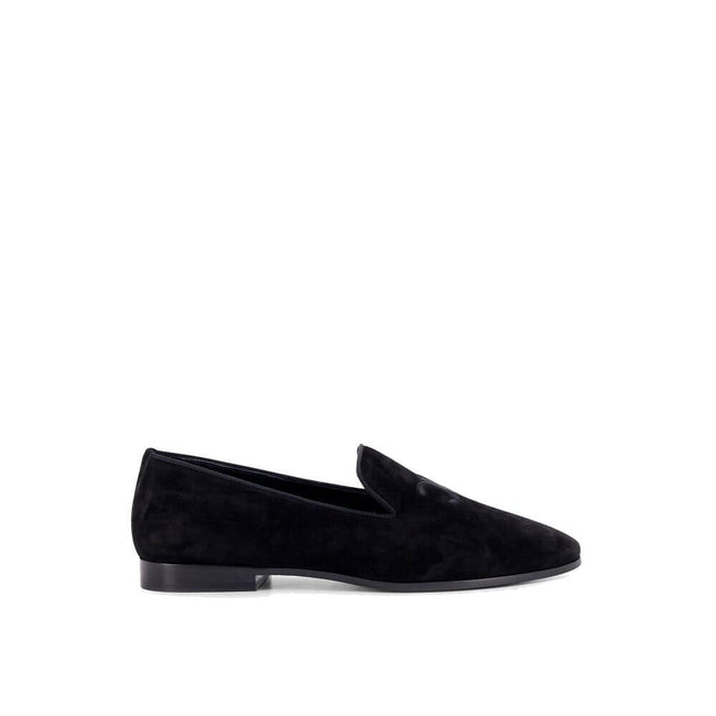 Black Calfskin Slip-On LoafersDescription: – Composition: 100% calf leather – Inner: Leather – Insole: Leather – Sole: Leather – Round toe – Branded insole – Slip-on design – Top embroidered logo detail – Made in Italy – Gender: MEN –Black Calfskin Slip-O