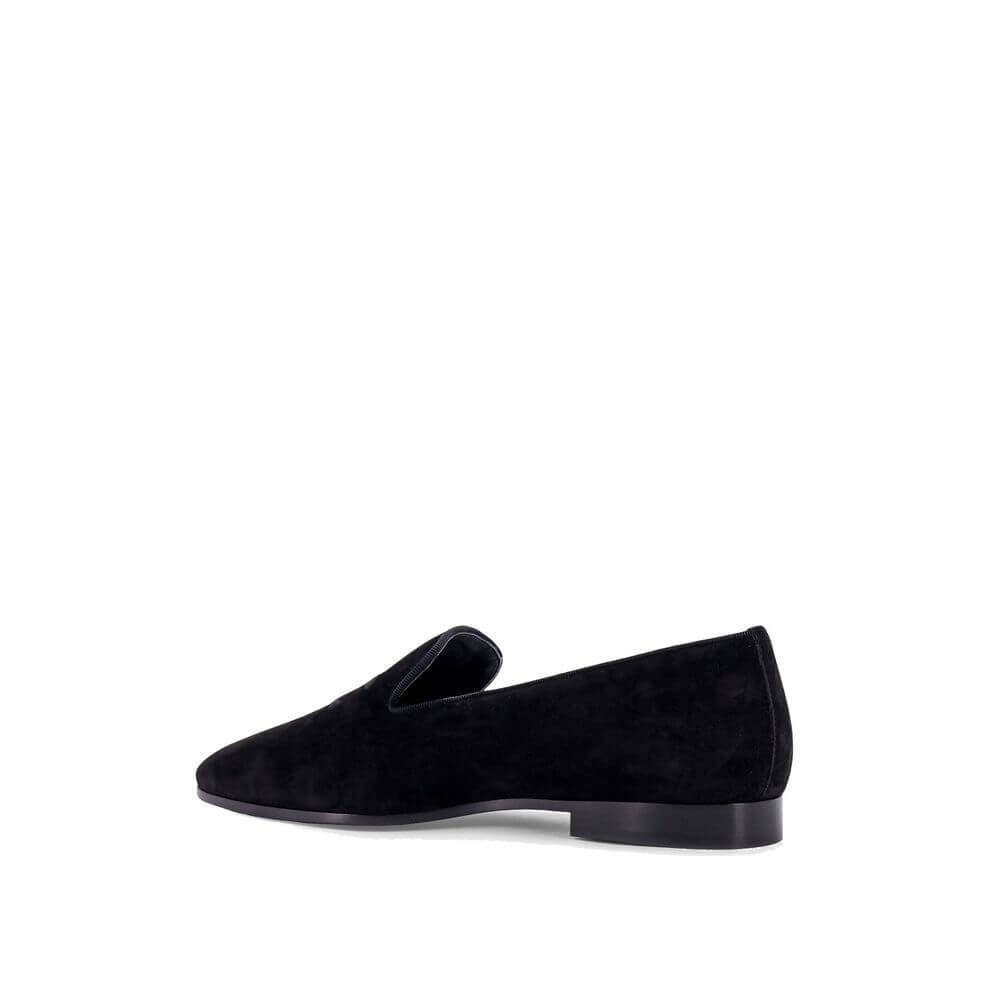 Black Calfskin Slip-On LoafersDescription: – Composition: 100% calf leather – Inner: Leather – Insole: Leather – Sole: Leather – Round toe – Branded insole – Slip-on design – Top embroidered logo detail – Made in Italy – Gender: MEN –Black Calfskin Slip-O